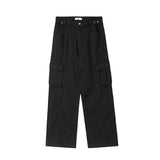 Vintage Washed Denim Overalls - Loose Straight Leg Men's Cargo Pants