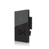 Smart Graffiti Wall Socket Glass Panel Wireless Control