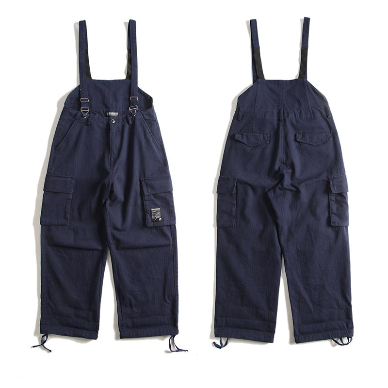 Relaxed Fit Denim Overalls - Vintage Style Workwear
