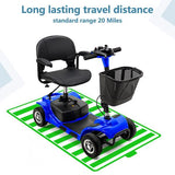Foldable 4-Wheel Mobility Scooter - Extended Battery Range for Seniors & Adults
