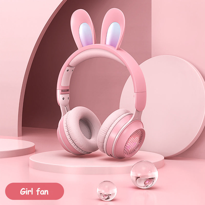 Luminous Cat Ear Bluetooth Headphones - Wireless RGB Gaming Headset for Kids & Adults