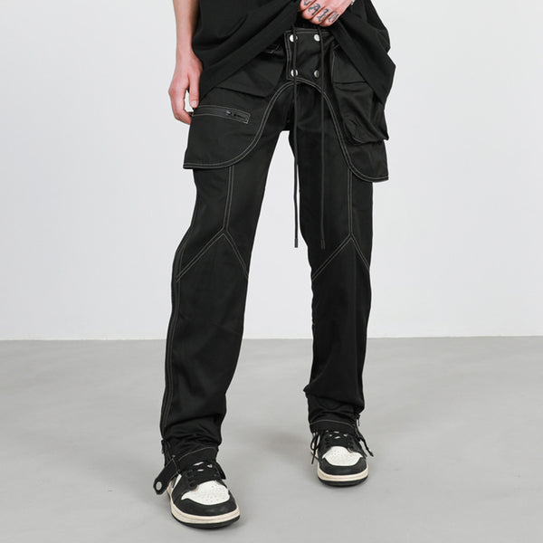 Multi-Functional Tactical Cargo Overalls with Detachable Shell Design