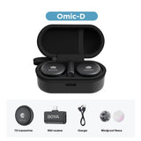 Professional Wireless Lavalier Microphone System - Dual Transmitter Clip-On Mic for Content Creation