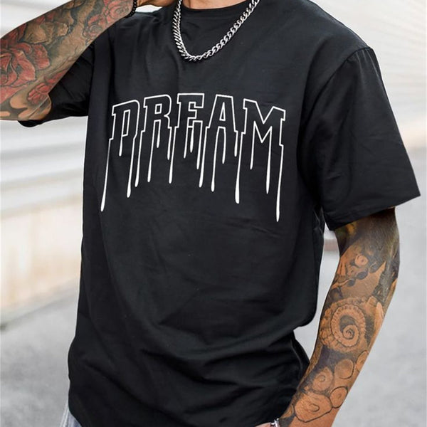 Men's Creative Tops, Casual Short Sleeved Round Neck T-shirts, Summer Outdoor Men's Clothing