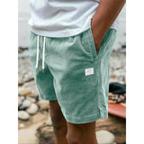 Men's Casual Drawstring Shorts with Letter Print - Comfortable Summer Wear