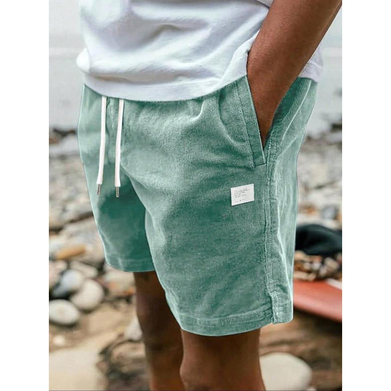 Men's Casual Drawstring Shorts with Letter Print - Comfortable Summer Wear