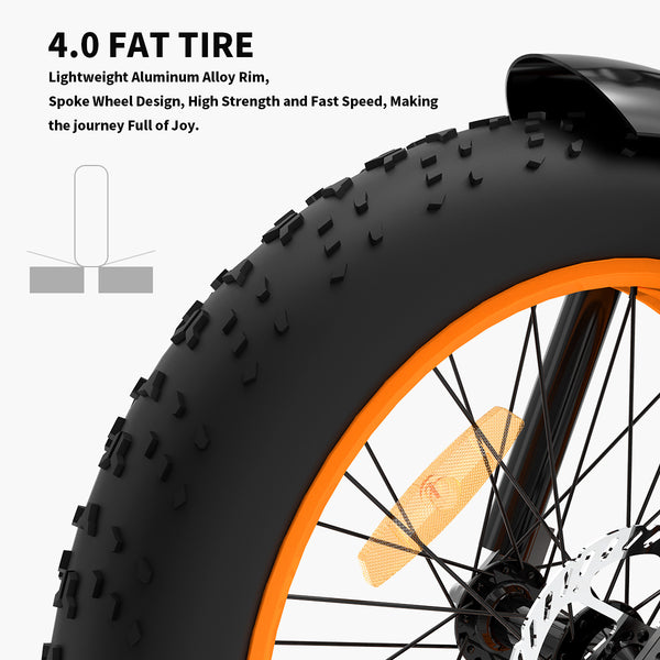 Foldable Electric Fat Tire Bike - 36V 500W Motor, 20x4.0 Wheels, 13AH Battery, LCD Display