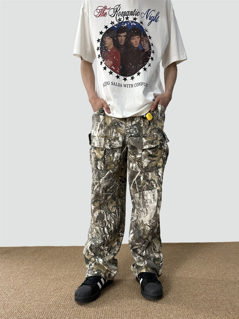 Tactical Camouflage Cargo Overalls - Loose Fit Military Style Workwear