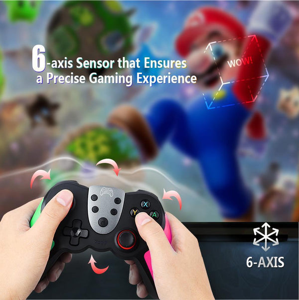 Wireless Bluetooth Gaming Controller - Vibrating Switch Gamepad with NFC Technology