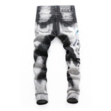 Jeans déchirés en os humains pour hommes