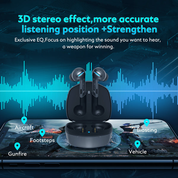 Wireless Gaming Bluetooth Earbuds - Premium In-Ear Headset for Mobile Gaming
