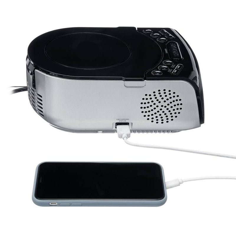 Multi-Function Digital Alarm Clock Radio with CD Player & USB Charging Port
