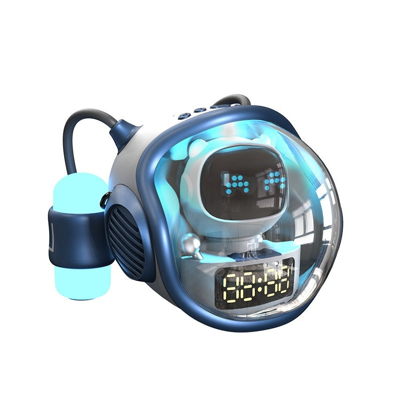 Futuristic AI Voice Spaceship Bluetooth Speaker with Rhythm Ambience Lighting