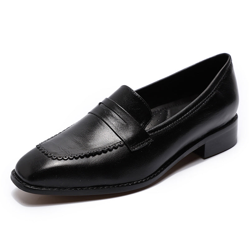 Men's Retro English Style Leather Oxford Shoes - Classic Flat Dress Shoes