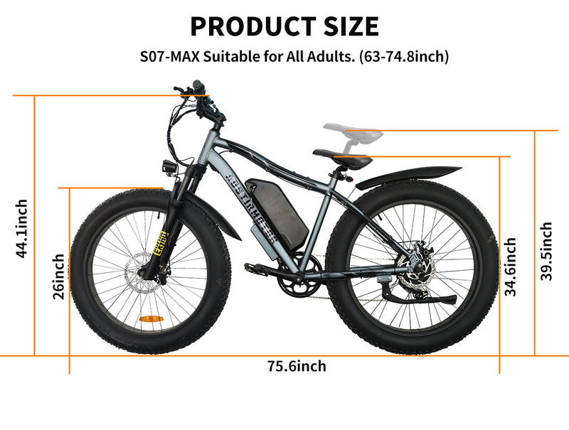 Premium Foldable Fat Tire Electric Bike - 500W Motor with 36V Battery & LCD Display
