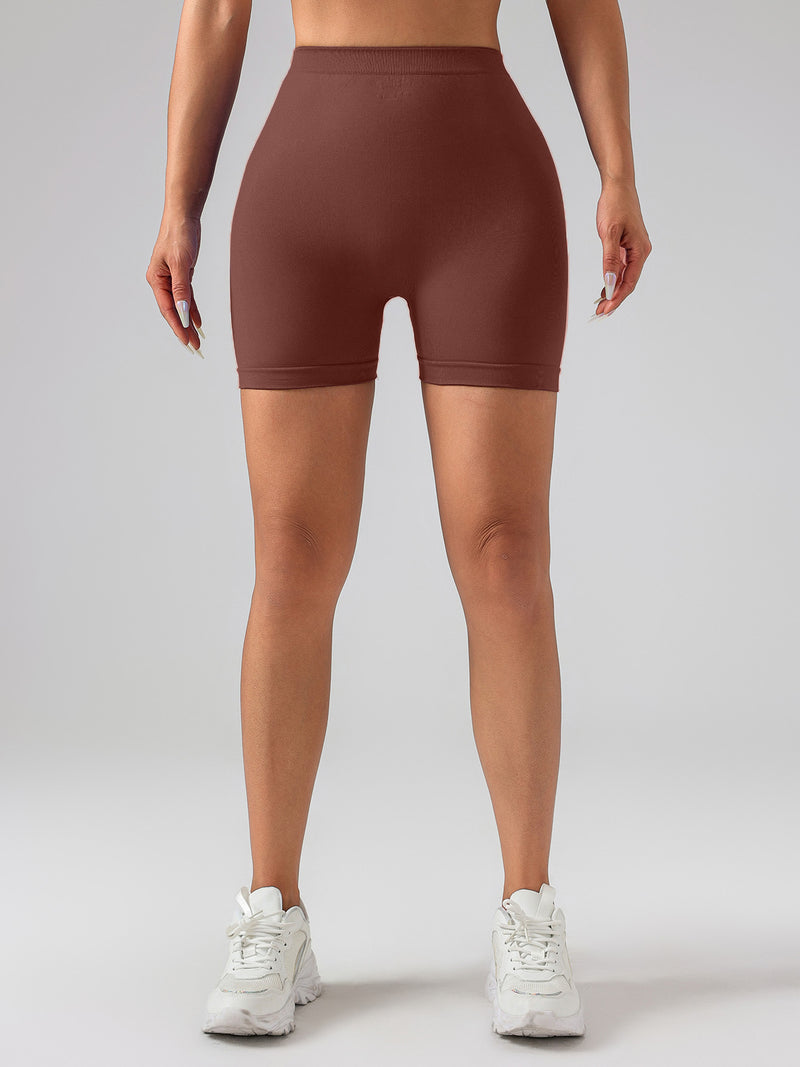 Premium V-Shape High-Rise Gym Shorts - Seamless Scrunch Design for Women