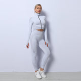 Premium 3-Piece Seamless Yoga Set - High-Performance Activewear Collection