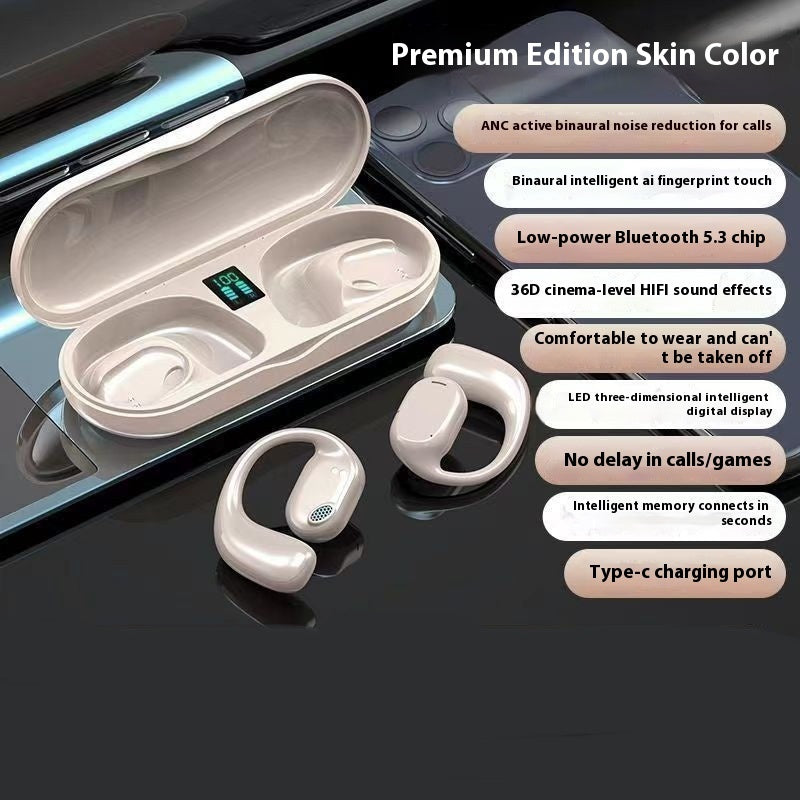 Advanced Bone Conduction Bluetooth Headset - Wireless Ear Hook Design for Sports & Daily Use