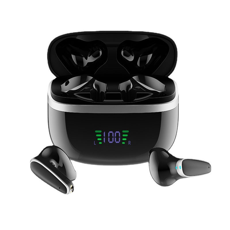 Semi-In-Ear Bluetooth 5.3 Headset - ENC Noise Reduction with Digital Display