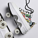 LED Light-Up Roller Skate Shoes - 4-Wheel Deformation Sports Sneakers for Adults & Students