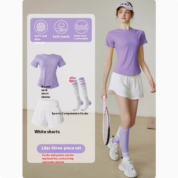 Premium Women's Athletic Yoga Set - Long Sleeve Running & Tennis Suit