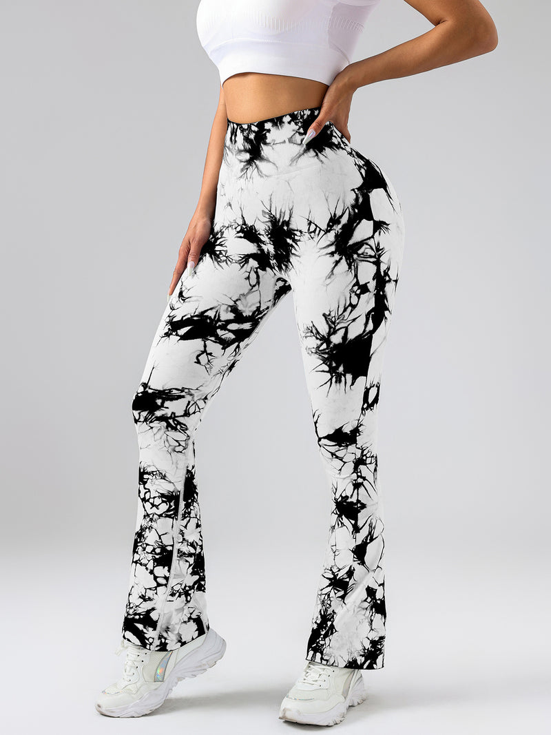 3-Pack Tie Dye Seamless High-Waisted Workout Leggings - Women's Scrunch Butt Lifting Yoga & Athletic Pants