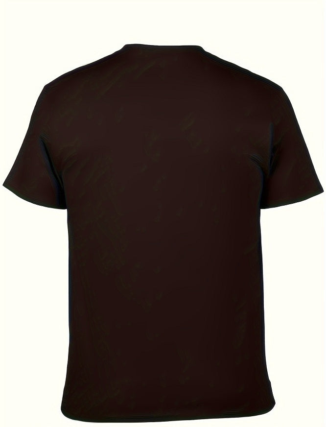T-shirt confortable à imprimé sapin de Noël pour homme, 180 g, pur coton, col rond, décontracté, lavable en machine