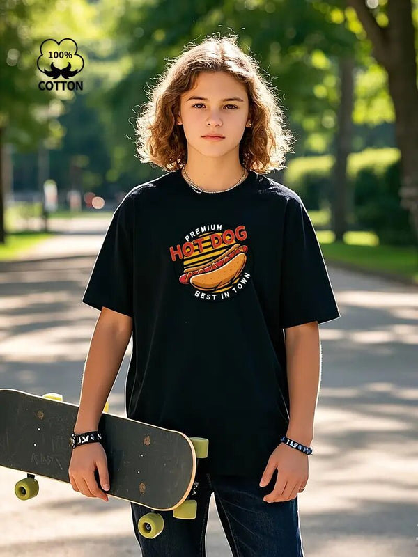 Premium Men's Printed Short-Sleeve T-Shirt - Comfortable Polyester Blend