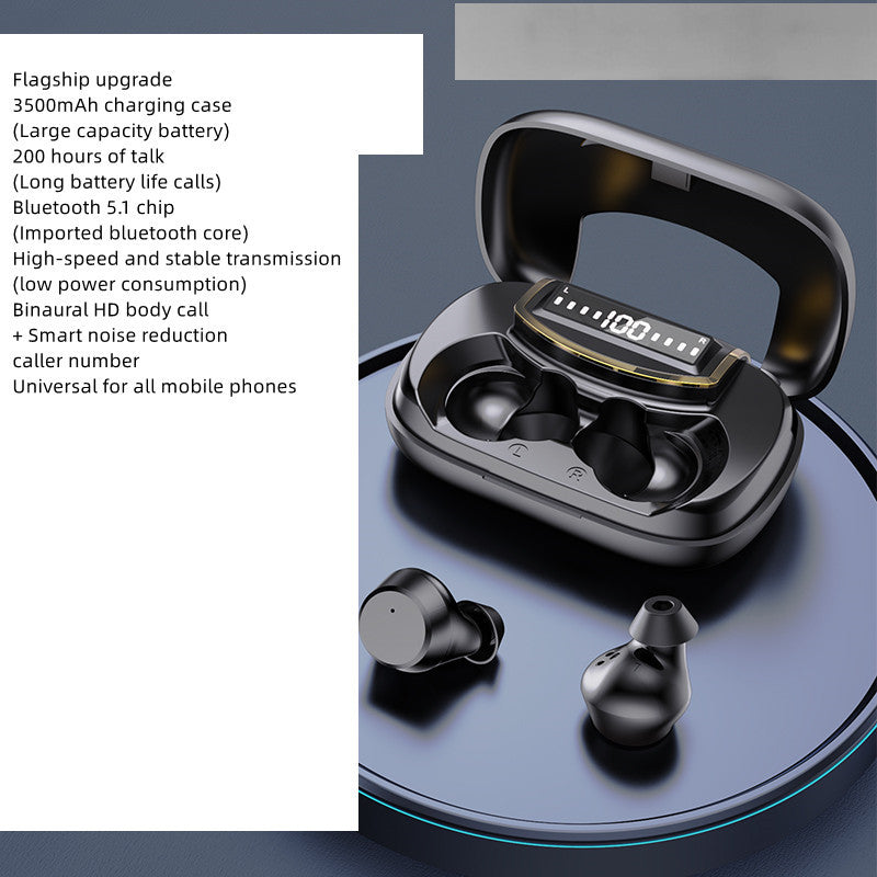 Wireless Bluetooth Earbuds T9 - Noise Cancelling with 2500mAh Charging Case