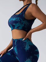 Premium Seamless One-Shoulder Sports Bra & Scrunch Butt Lifting Leggings Set - Complete Gym Outfit