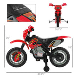 Electric Kids Motorcycle - 6V Battery Powered Ride-On Bike with Training Wheels