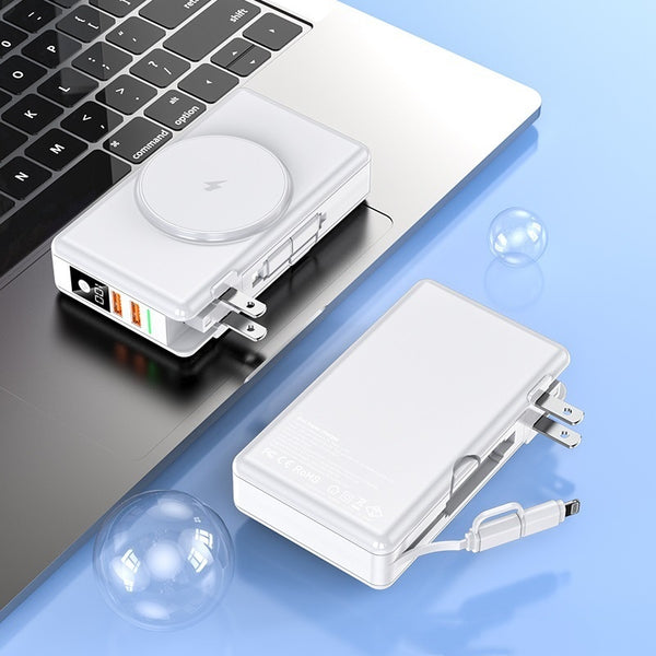 Premium 20000mAh Power Bank with Built-in Cable - Fast Charging Portable Battery