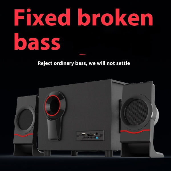 Wooden Bluetooth Speaker with Super Dynamic Bass - 2.1 Channel Multimedia Audio System