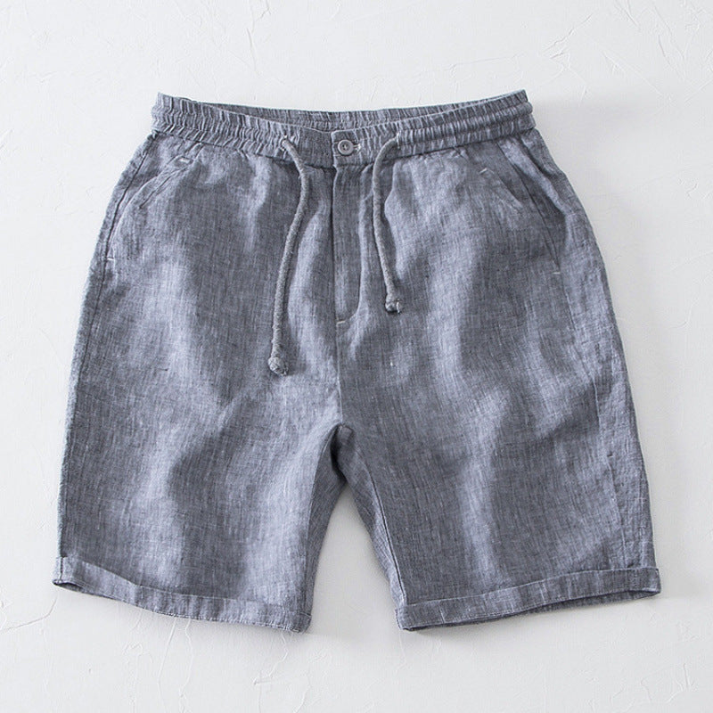 Premium Men's Linen Tapered Pants - Summer Lightweight High Waist Trousers