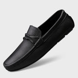 Premium Genuine Leather Slip-On Loafers - Men's Casual Peas Driving Shoes