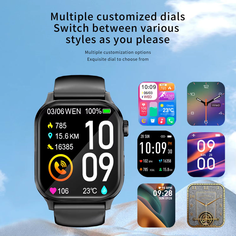 Premium G93 Smart Watch - 1.85'' HD Display, Waterproof Fitness Tracker with Bluetooth Calling