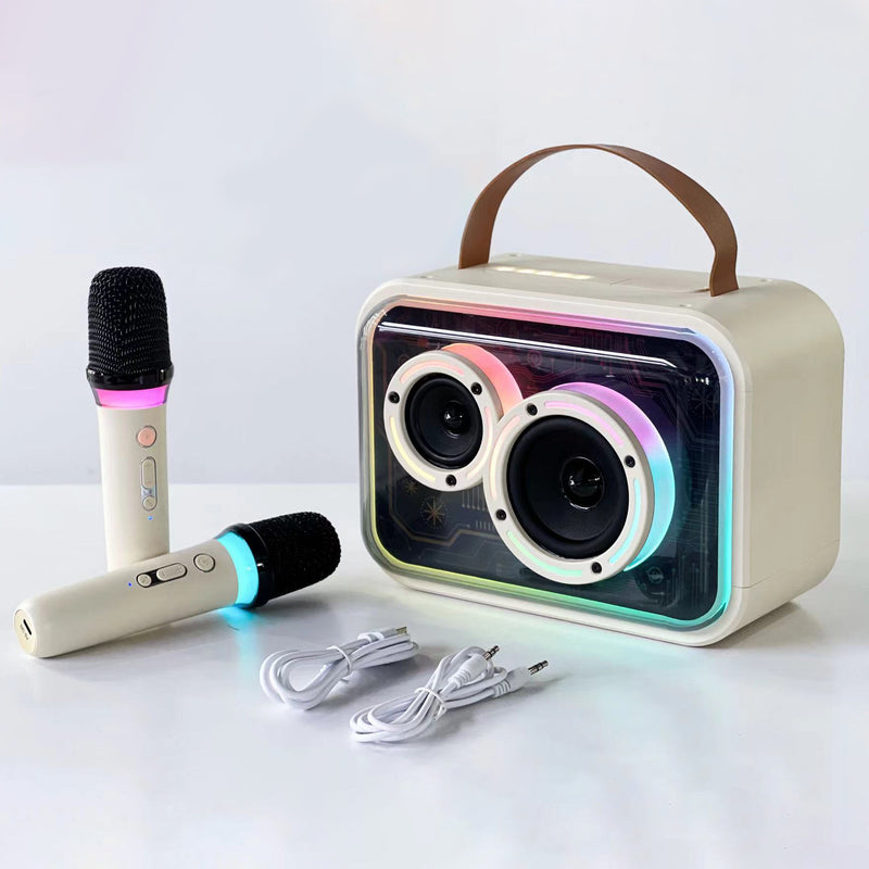 Premium RGB Bluetooth Karaoke Speaker - Portable Wireless Stereo with Colorful LED Lights