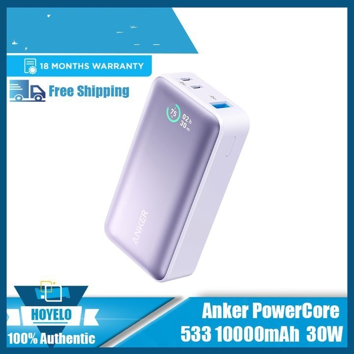 30W Digital Display Power Bank - Large Capacity Portable Mobile Charger