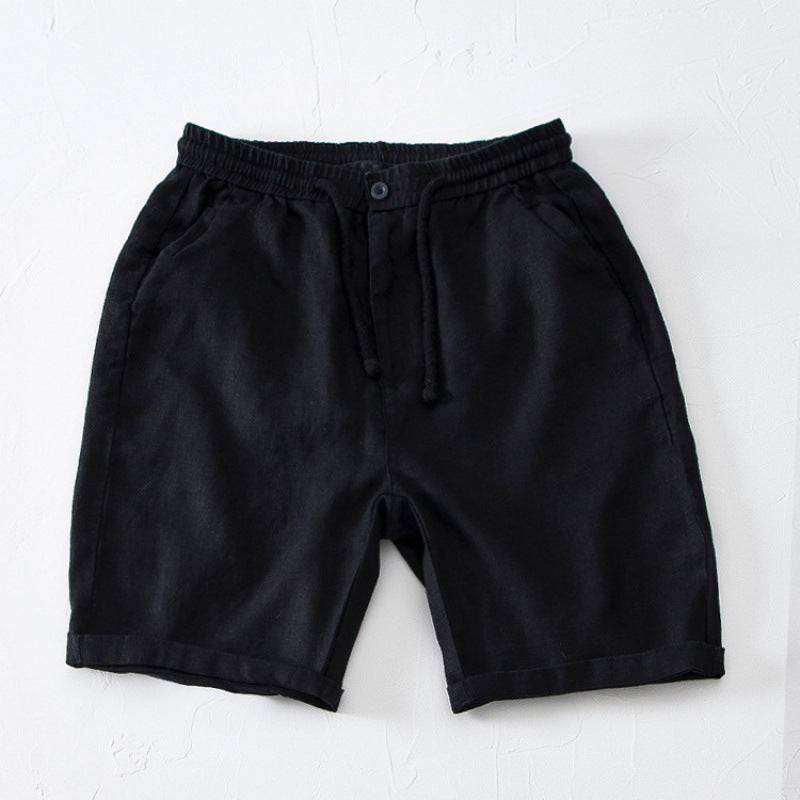 Premium Men's Linen Tapered Pants - Summer Lightweight High Waist Trousers