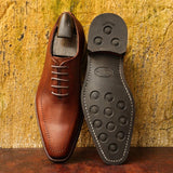 Sophisticated Vintage Leather Oxford Shoes - Handcrafted Business Footwear
