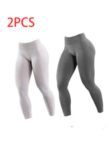 Premium High-Waist Seamless Yoga Leggings Set - 2 Pack