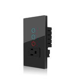 Smart Graffiti Wall Socket Glass Panel Wireless Control