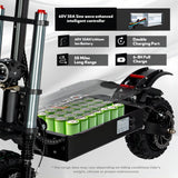 High-Performance 6000W Electric Scooter with Seat - 50MPH Speed & 50 Mile Range