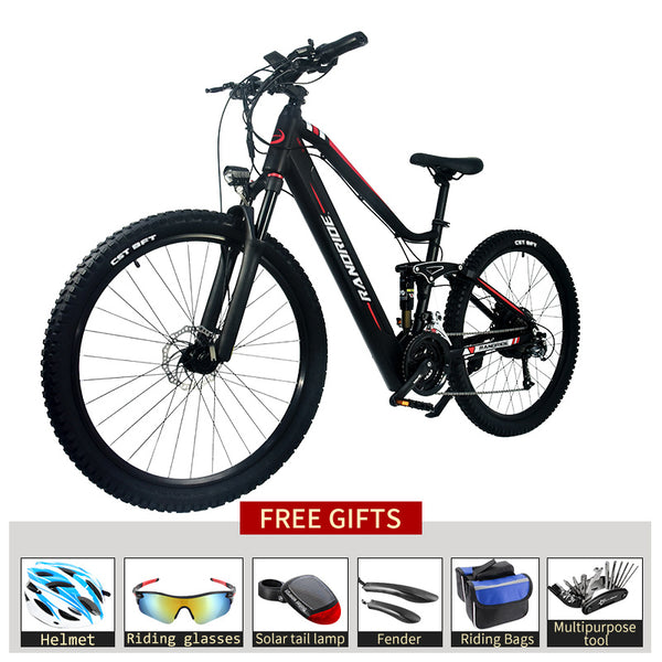 High-Performance Electric Mountain Bike - 750W Motor Full Suspension E-Bike
