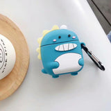 Adorable Cartoon Silicone AirPods Case with Carabiner - Protective Earphone Cover