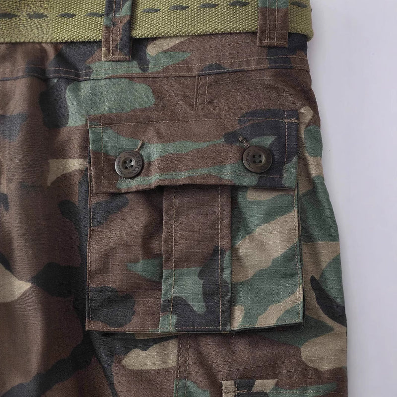 Tactical Camouflage Mountain Cargo Trousers - Men's Outdoor Combat Pants