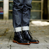 Genuine Cowhide Martin Boots - Men's High-Top Leather Footwear with Breathable Design
