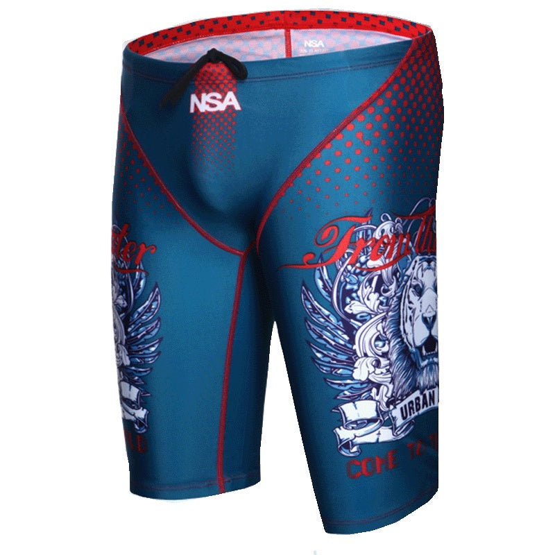 Digital Print Swimming Trunks - Seamless Stitching Men's Swim Shorts