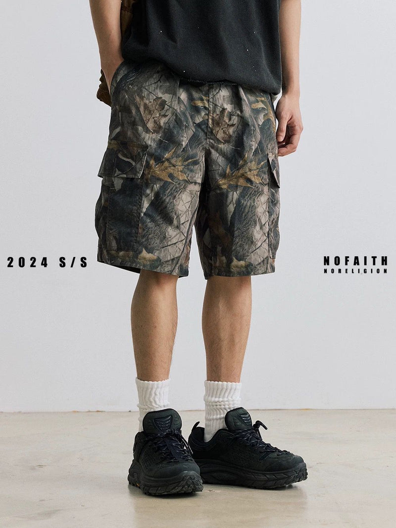 Men's Casual Straight-Leg Denim Shorts - Comfortable Mid-Waist Cotton Shorts