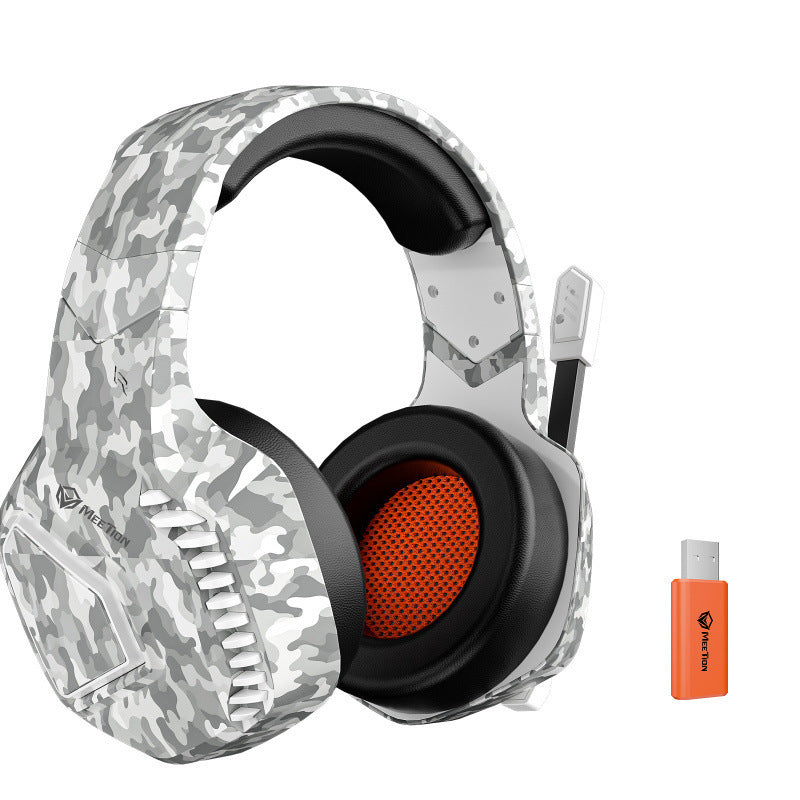 Professional Wireless Gaming Headset with Noise Reduction & Rotatable Microphone